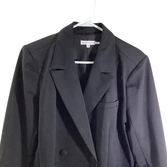 Good American Oversized Woven Blazer Black - Picture 2 of 8